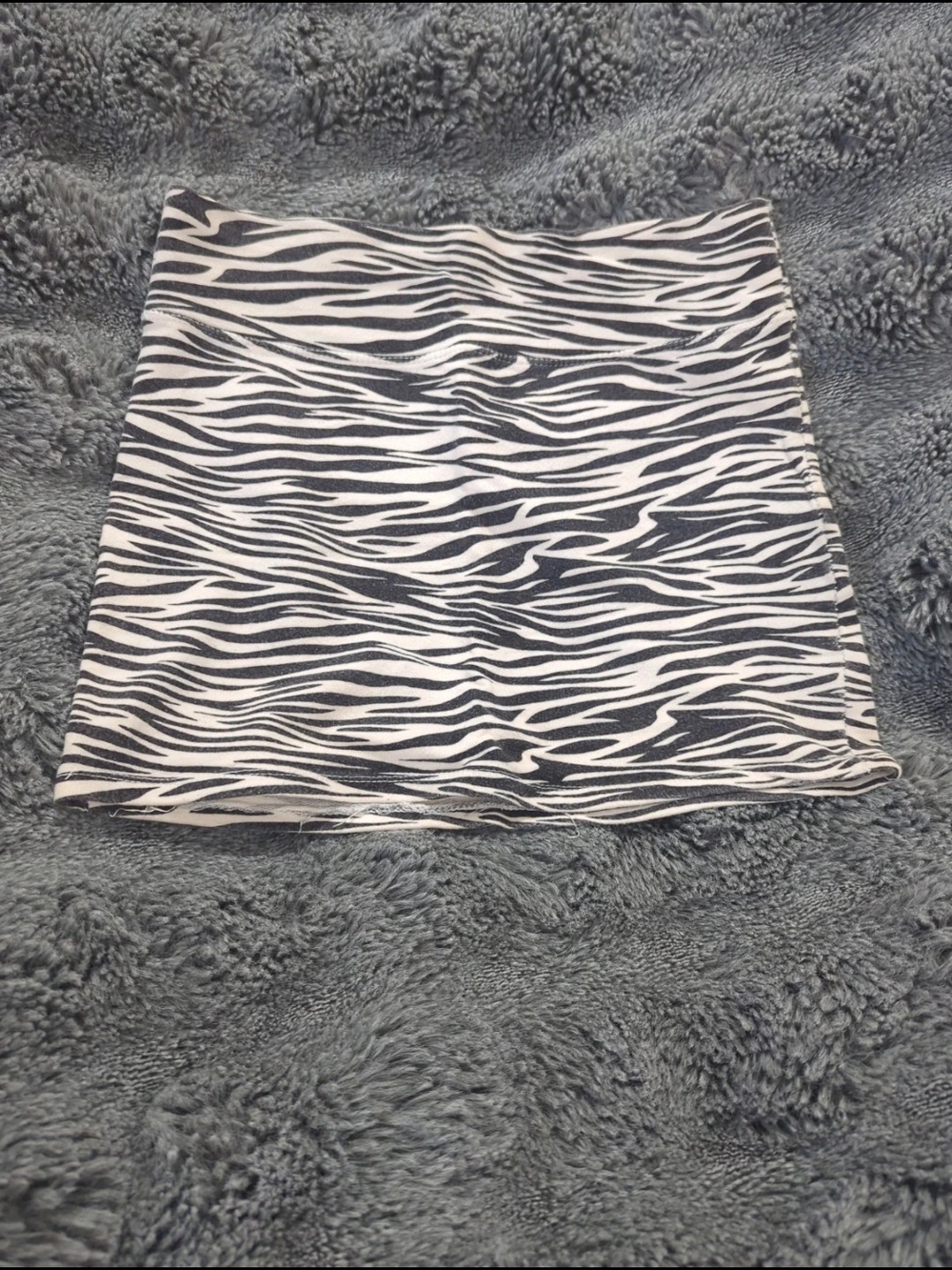 Women's Zebra Print Mini Skirt - Black & White Size M